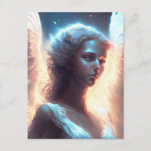 Postal Ángel místico de ojos azules