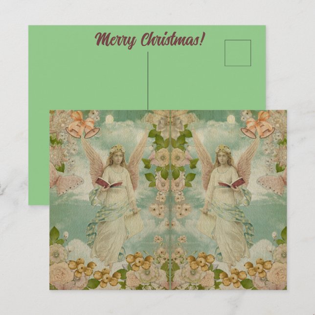 Postal Ángel Navidades Bells (Anverso / Reverso)