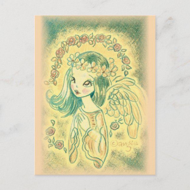 Postal Ángel orante (Anverso)