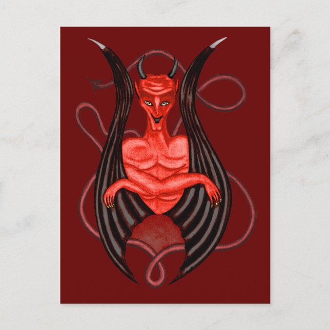 Postal Ángel oscuro (Anverso)