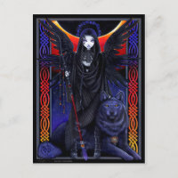 Ángel oscuro y lobo. Rayvnwolf por Myka Jelina