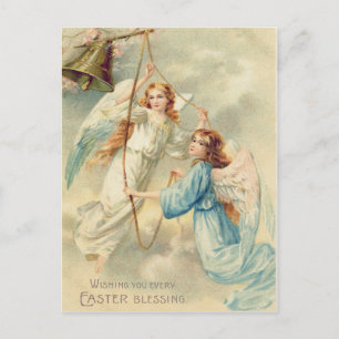 Postal Ángel Querubín Cielo Timbre Campana