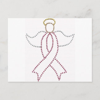 Postal Ángel rosado de la cinta
