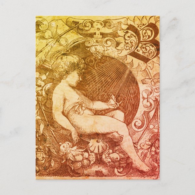 Postal Ángel soñador (Anverso)