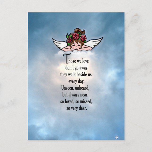 Postal Ángel "tan amado" (Anverso)