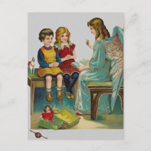 Postal Angel Teaching Cute Children