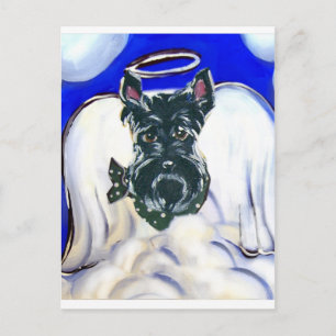 Postal ángel terrier escocés