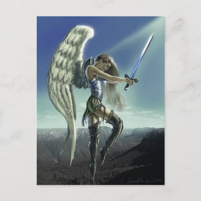 Postal Ángel vengativo (Anverso)
