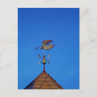 Postal Ángel Weather Vane Bright Blue Sky