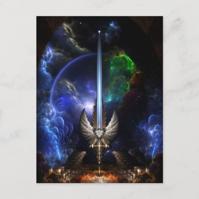 Postal Angel Wing Sword Of Arkledious Sp Fractal Art (Anverso)