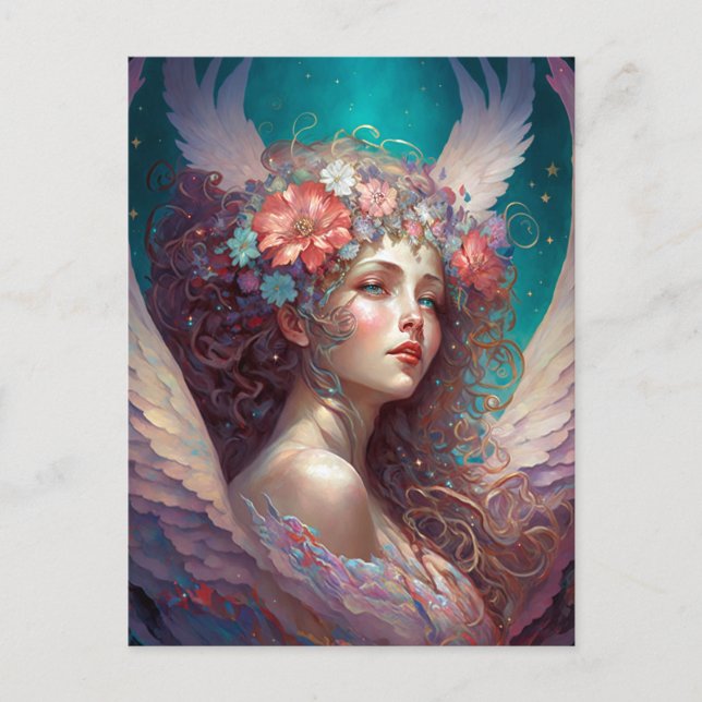 Postal Angel Wings Fantasy Art (Anverso)
