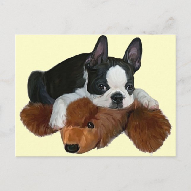 Postal ángel y oso (Anverso)