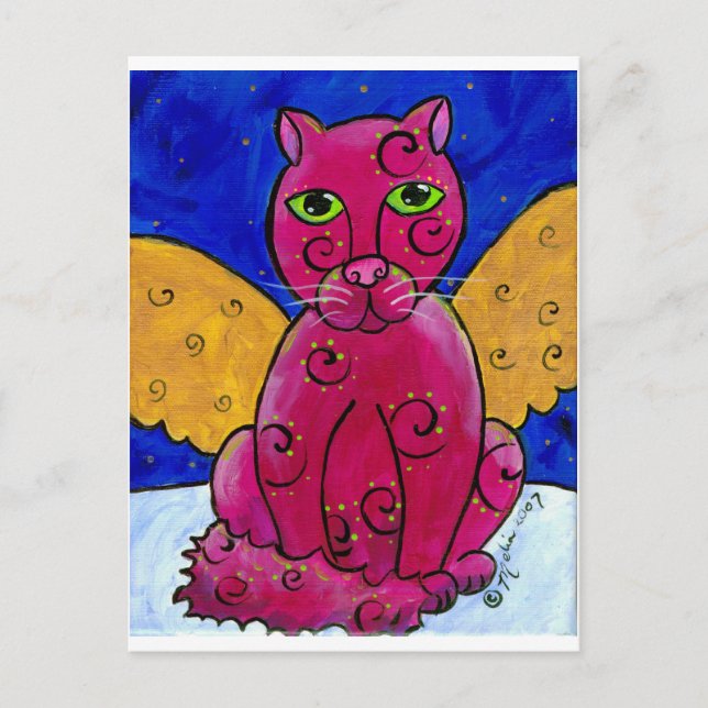 Postal AngelCatPink (Anverso)
