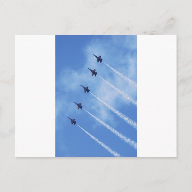 Postal Ángeles azules (Anverso)