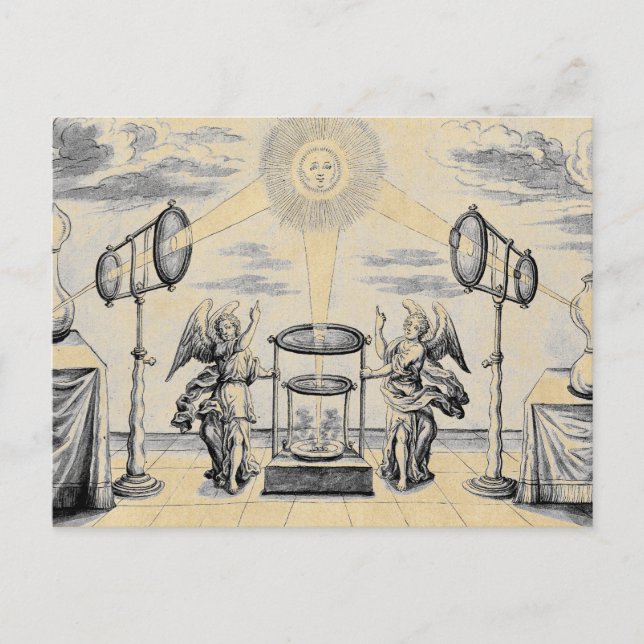 Postal Ángeles divinos de la alquimia (Anverso)