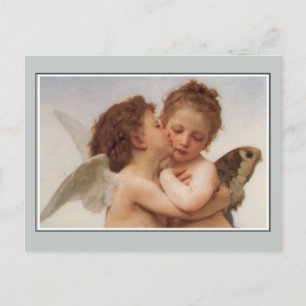 Postal Ángeles, el primer beso de Bouguereau