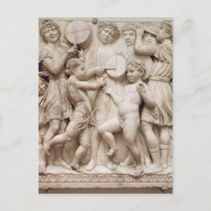 Postal Ángeles musicales, alivio de la Cantoria