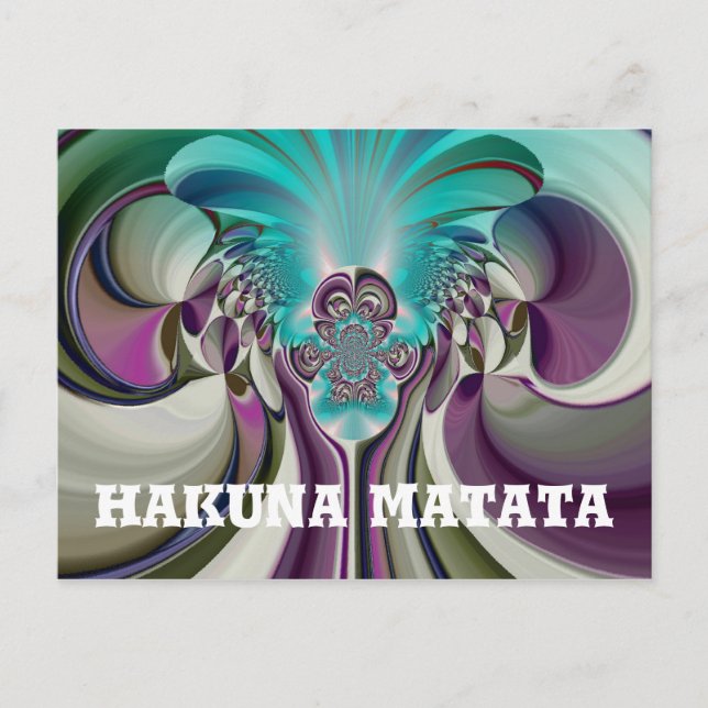Postal Angelic Hakuna Matata Regalos HeartCustom Product (Anverso)
