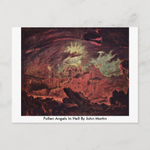 Postal Angels Caídos En El Infierno Por John Martin
