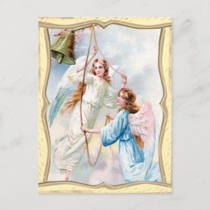 Postal Angels con Navidades Bell Postcard