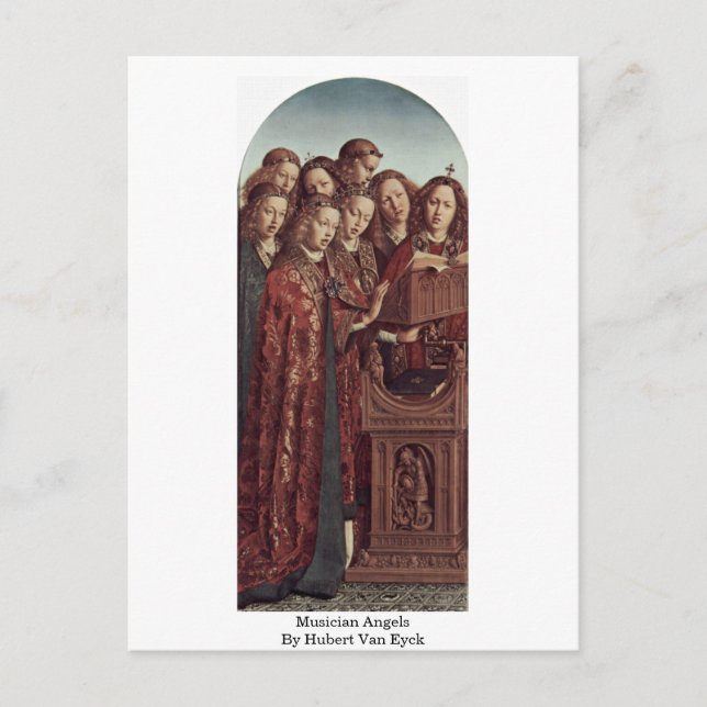 Postal Angels De Música De Hubert Van Eyck (Anverso)