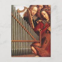 ANGELS JUGANDO MÚSICA, detalle, pergamino