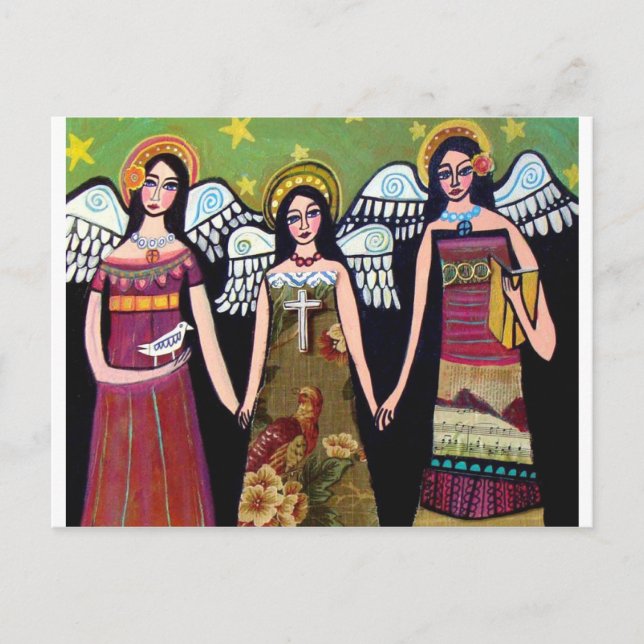 Postal Angels mexicanos por Heather Galler (Anverso)