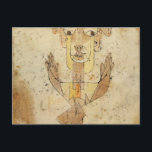 Postal Angelus Novus por Paul Klee<br><div class="desc">Paul Klee - Angelus Novus,  1920. Paul Klee era un artista alemán nacido en Suiza. Su estilo altamente individual fue influenciado por movimientos artísticos que incluían el expresionismo,  el cubismo y el surrealismo.</div>