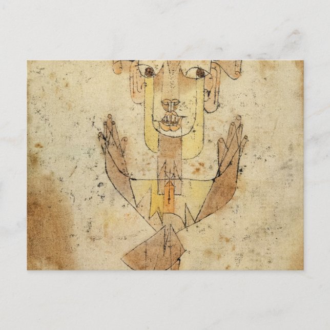 Postal Angelus Novus por Paul Klee (Anverso)