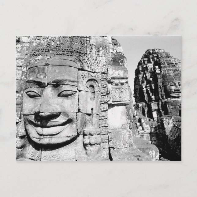 Postal Angkor Camboya, lidera el Bayón (Anverso)