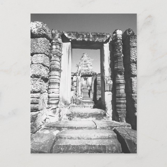 Postal Angkor Camboya, templo previo a la rebelión (Anverso)