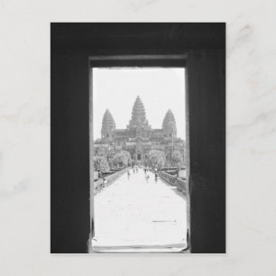 Postal Angkor Camboya, vista de la puerta de Angkor Wat