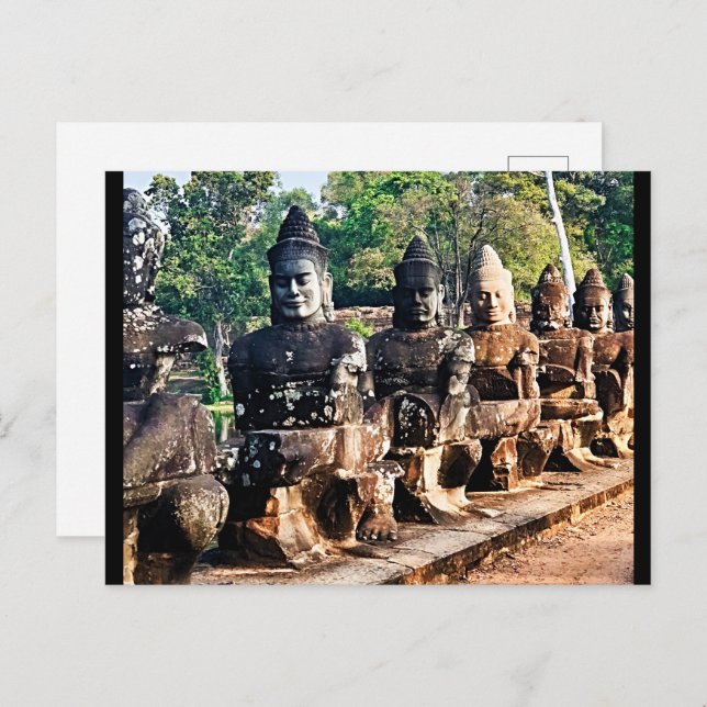 Postal Angkor Thom God Statues  (Anverso / Reverso)