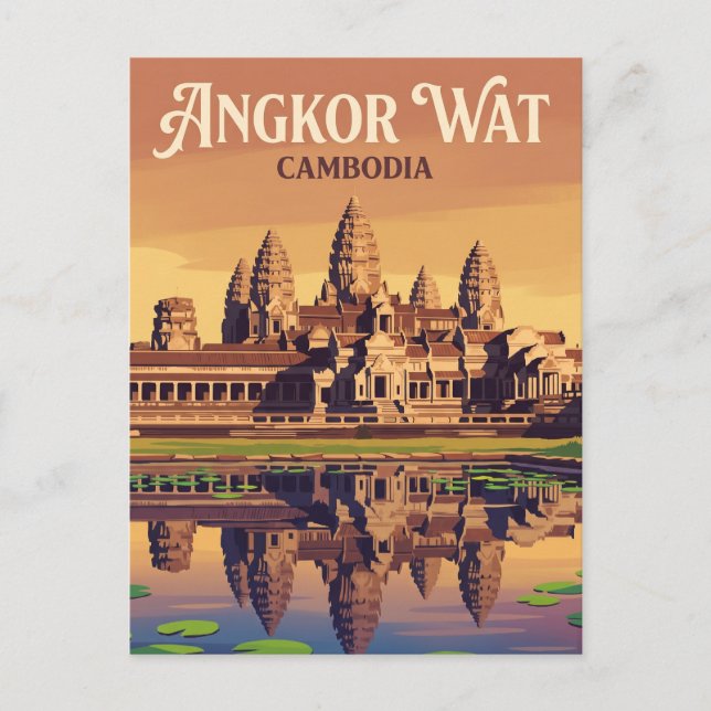 Postal Angkor Wat Camboya (Anverso)