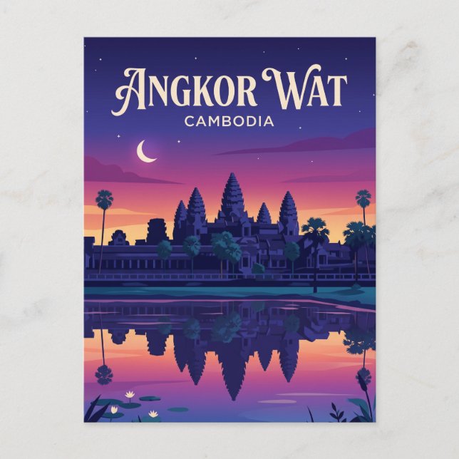 Postal Angkor Wat Camboya (Anverso)