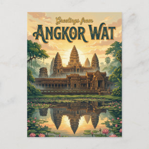 Postal Angkor Wat Camboya