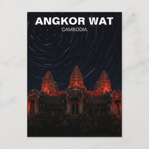 Postal Angkor Wat Camboya de noche