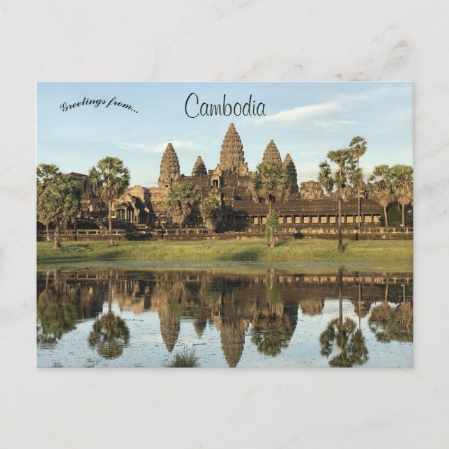 Postal Angkor Wat en Angkor Siem Riep Camboya (Anverso)