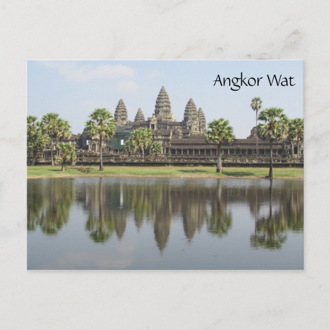 Postal angkor wat reflejado (Anverso)
