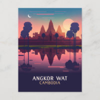 Angkor Wat Sunrise Camboya Siem Reap Retro