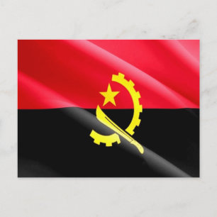 Postal Angola - bandera angoleña -