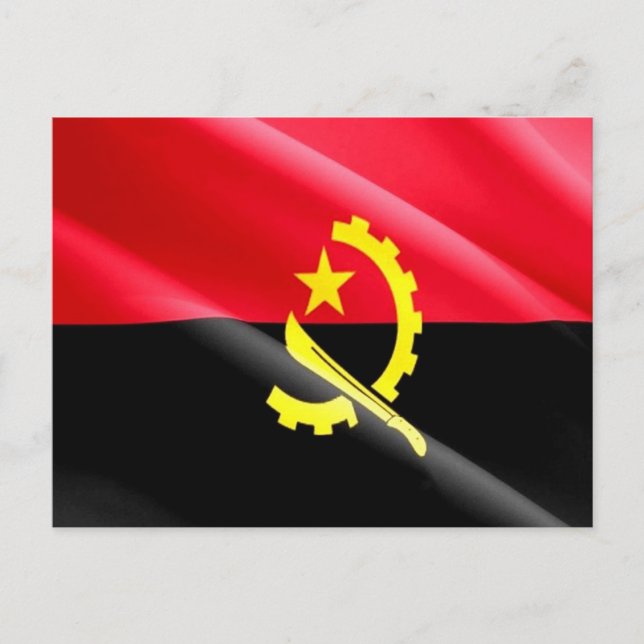 Postal Angola - bandera angoleña - (Anverso)