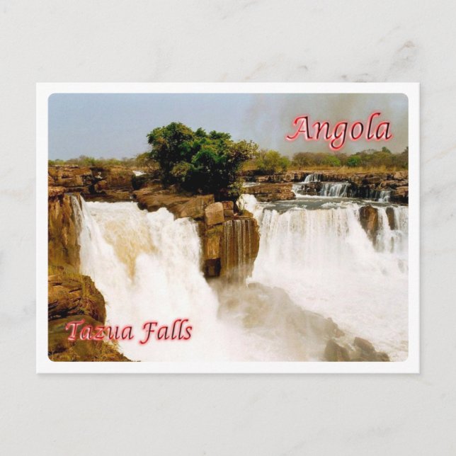 Postal Angola - Cataratas de Tazua - (Anverso)
