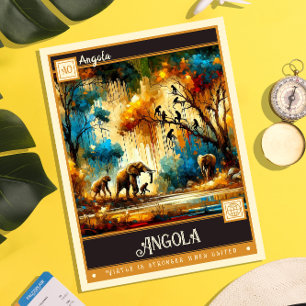 Postal Angola Pintura de época