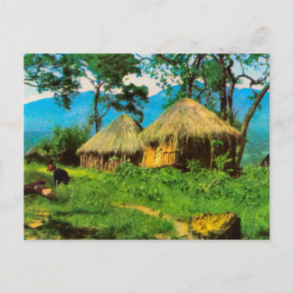 Postal Angola, pueblo tradicional, meseta de Benguela