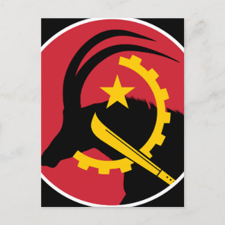 Postal Angola Sable antelope Bandera nacional animal ango