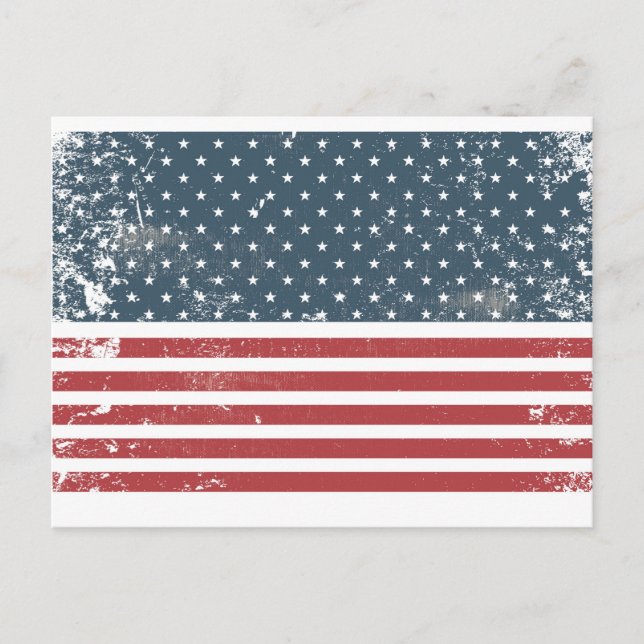 Postal angustiada bandera estadounidense (Anverso)