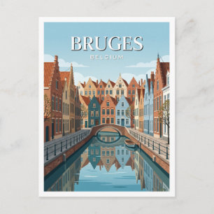 Postal Anillo de canales de Brujas Bélgica