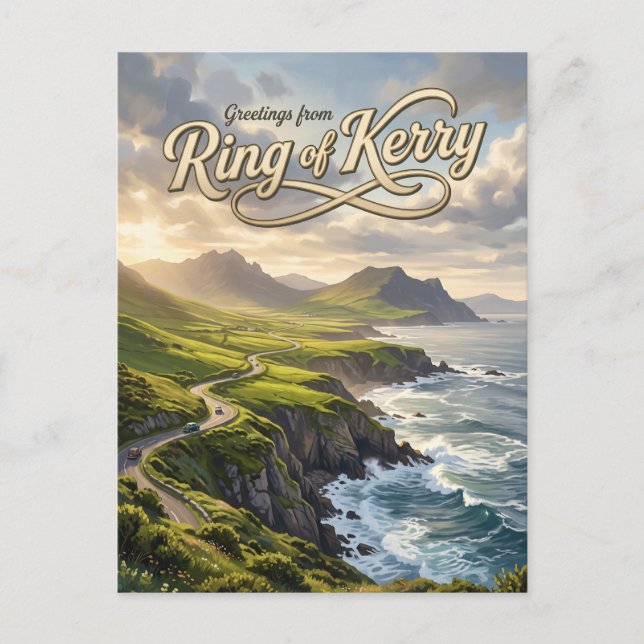 Postal Anillo de Kerry Irlanda (Anverso)
