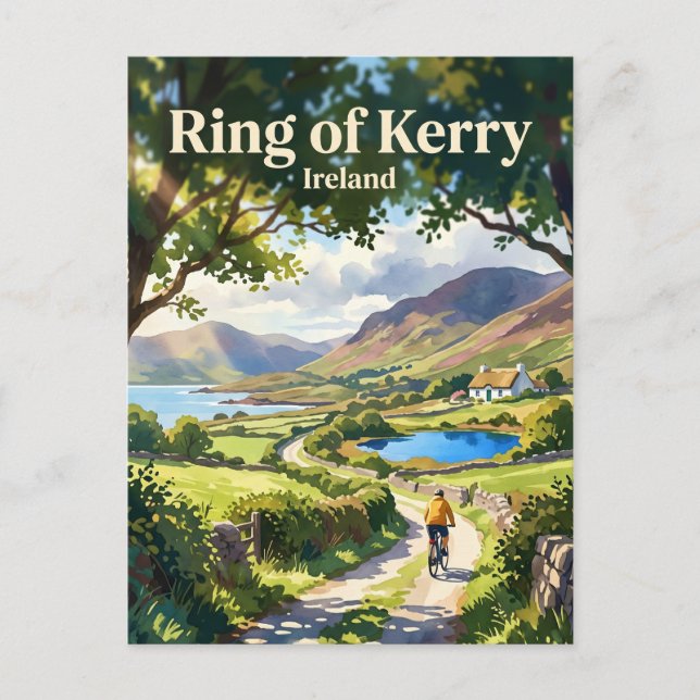 Postal Anillo de Kerry Irlanda (Anverso)